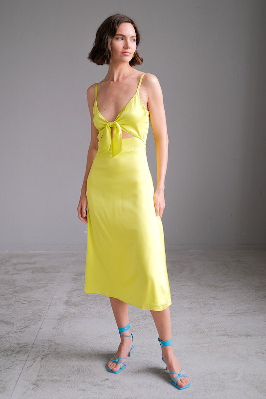 Платье комбинация с завязками