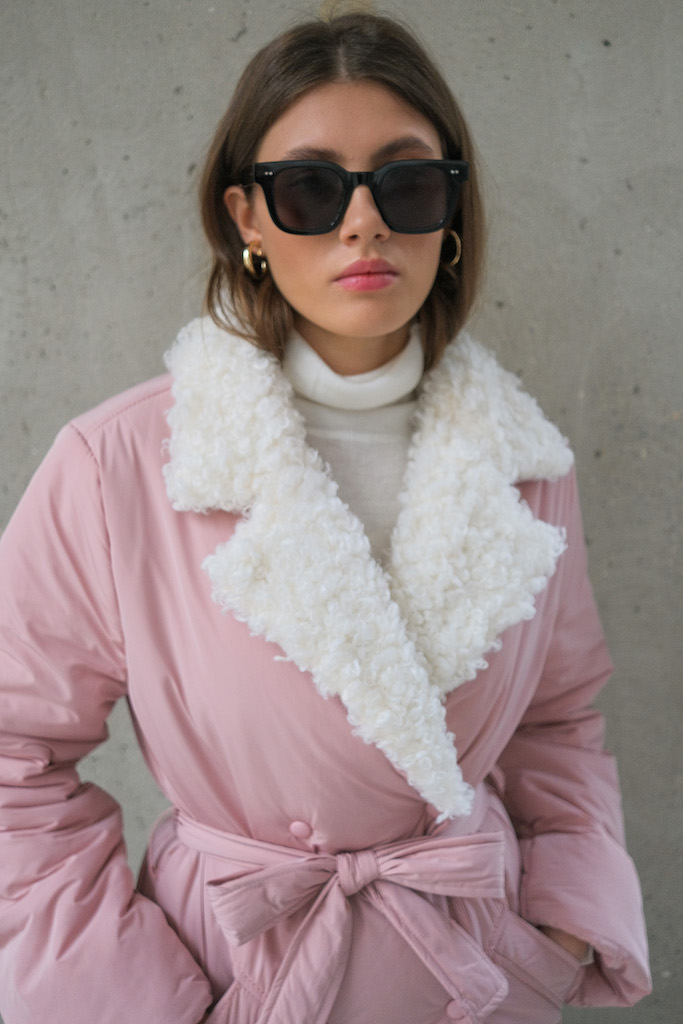 Пуховик с мехом короткий 