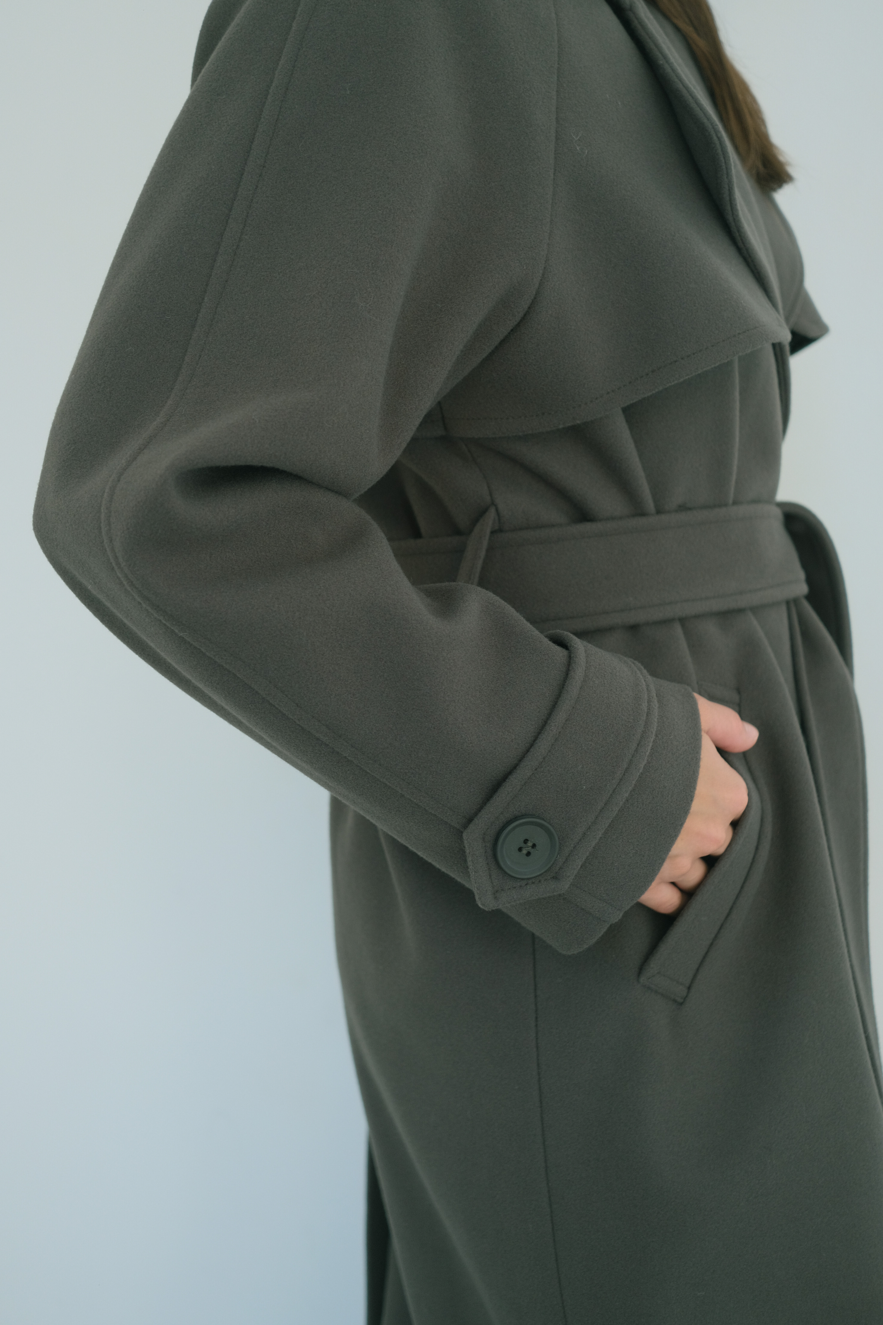 Пальто хаки