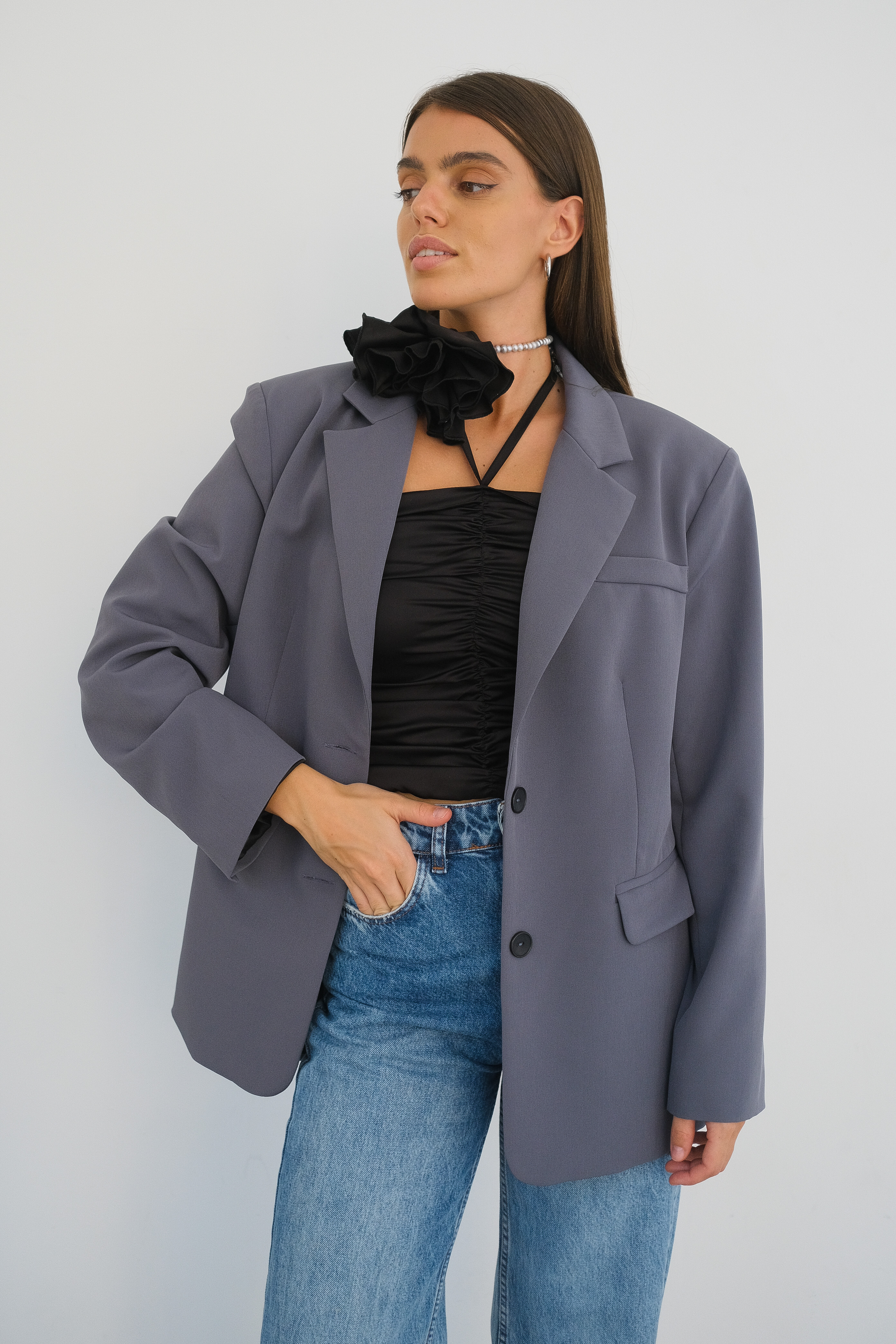 Жакет серый