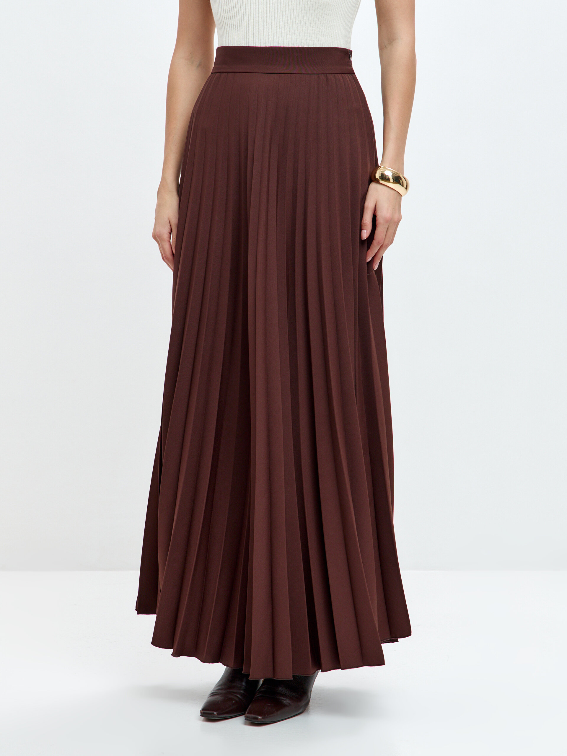 Юбка гофре макси