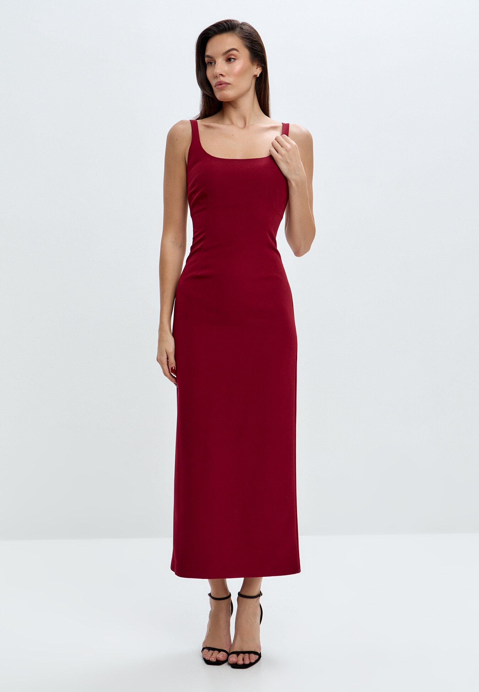 Платье футляр макси