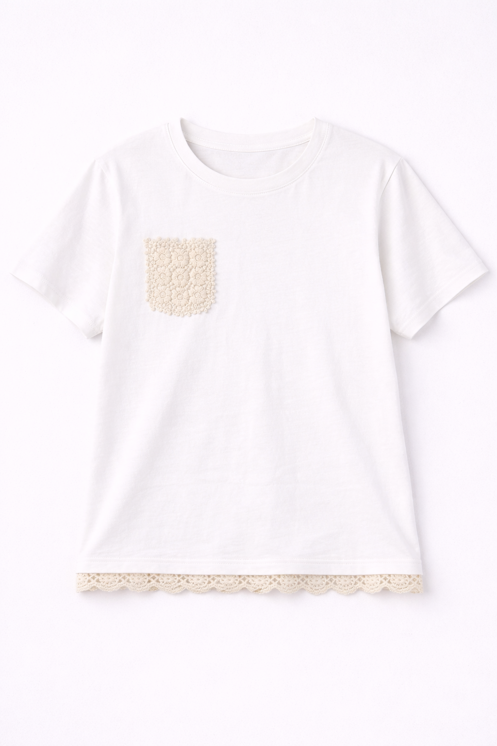 Футболка с кружевом