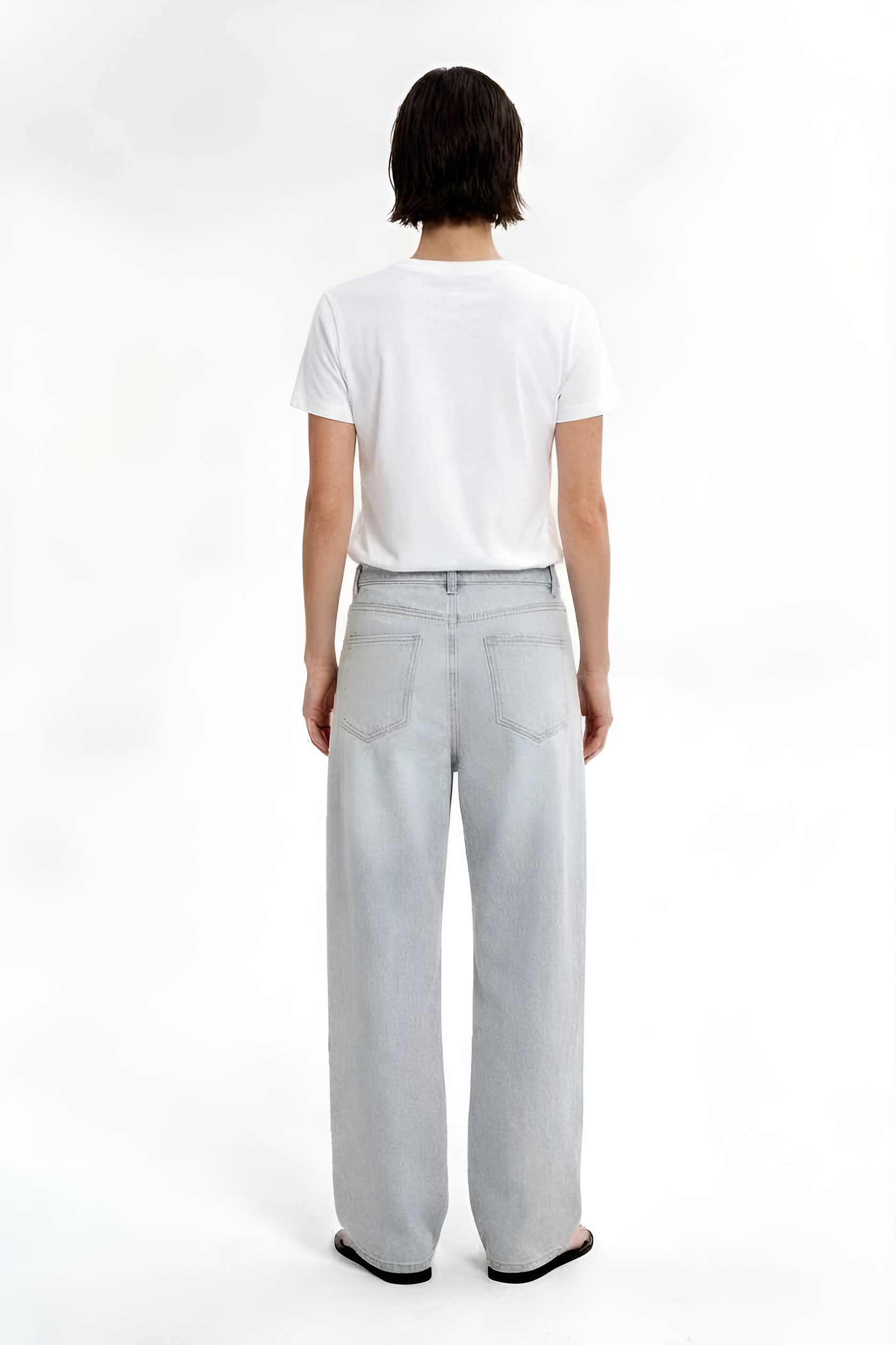 Джинсы серые