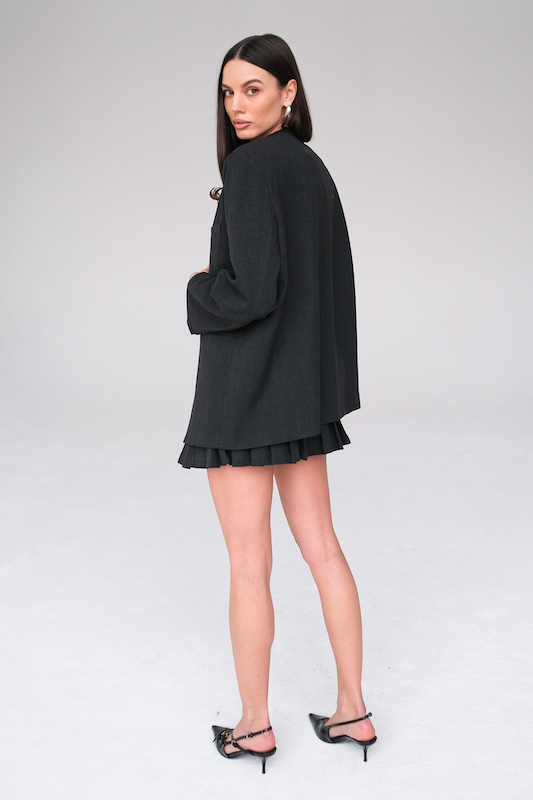 Жакет оверсайз без лацканов 