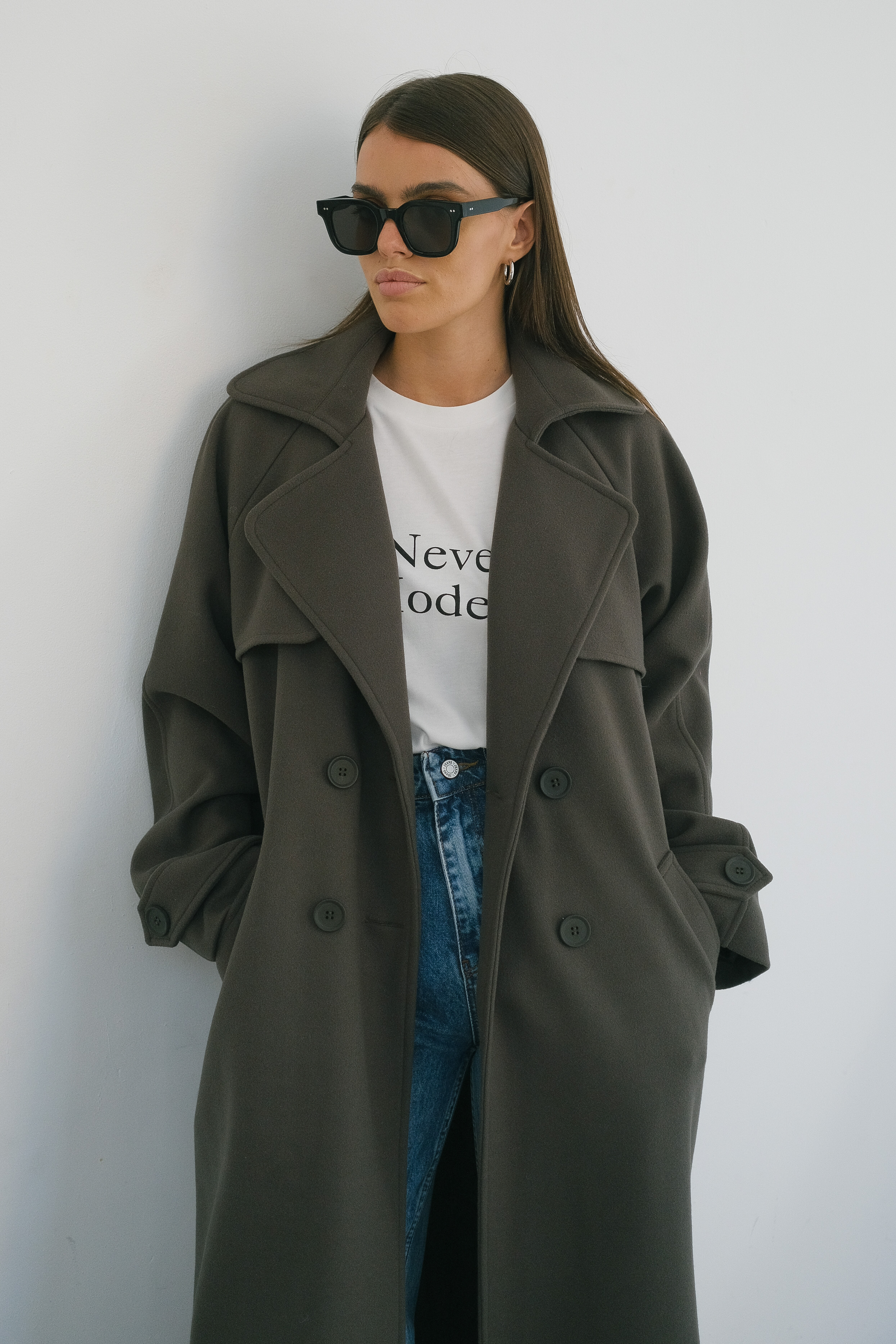 Пальто хаки