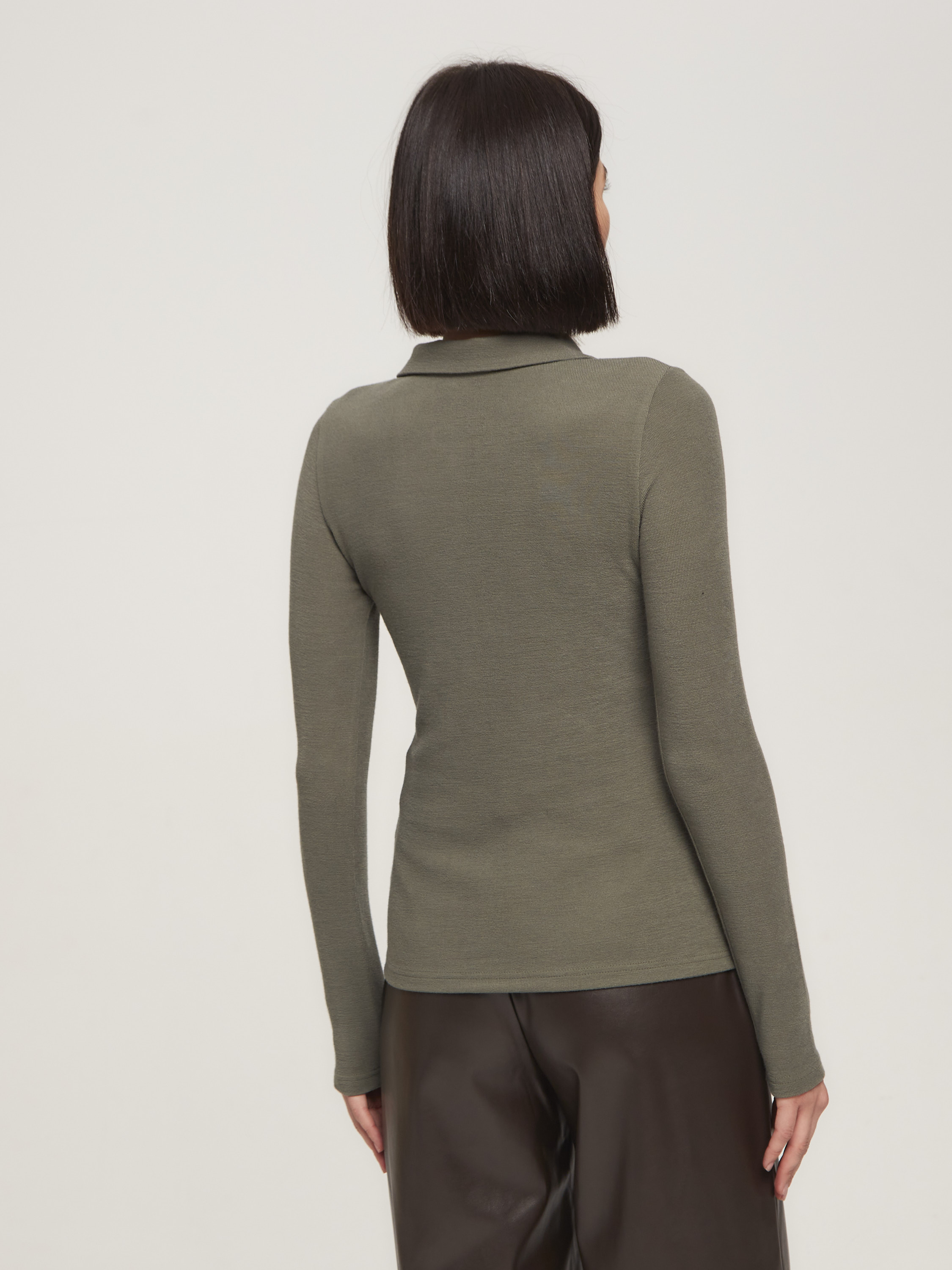 Поло трикотажное хаки