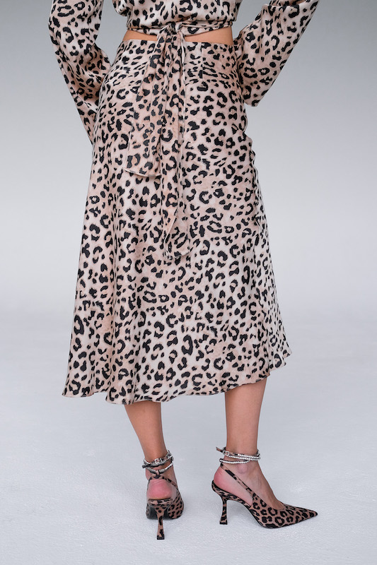 Юбка леопардовая миди