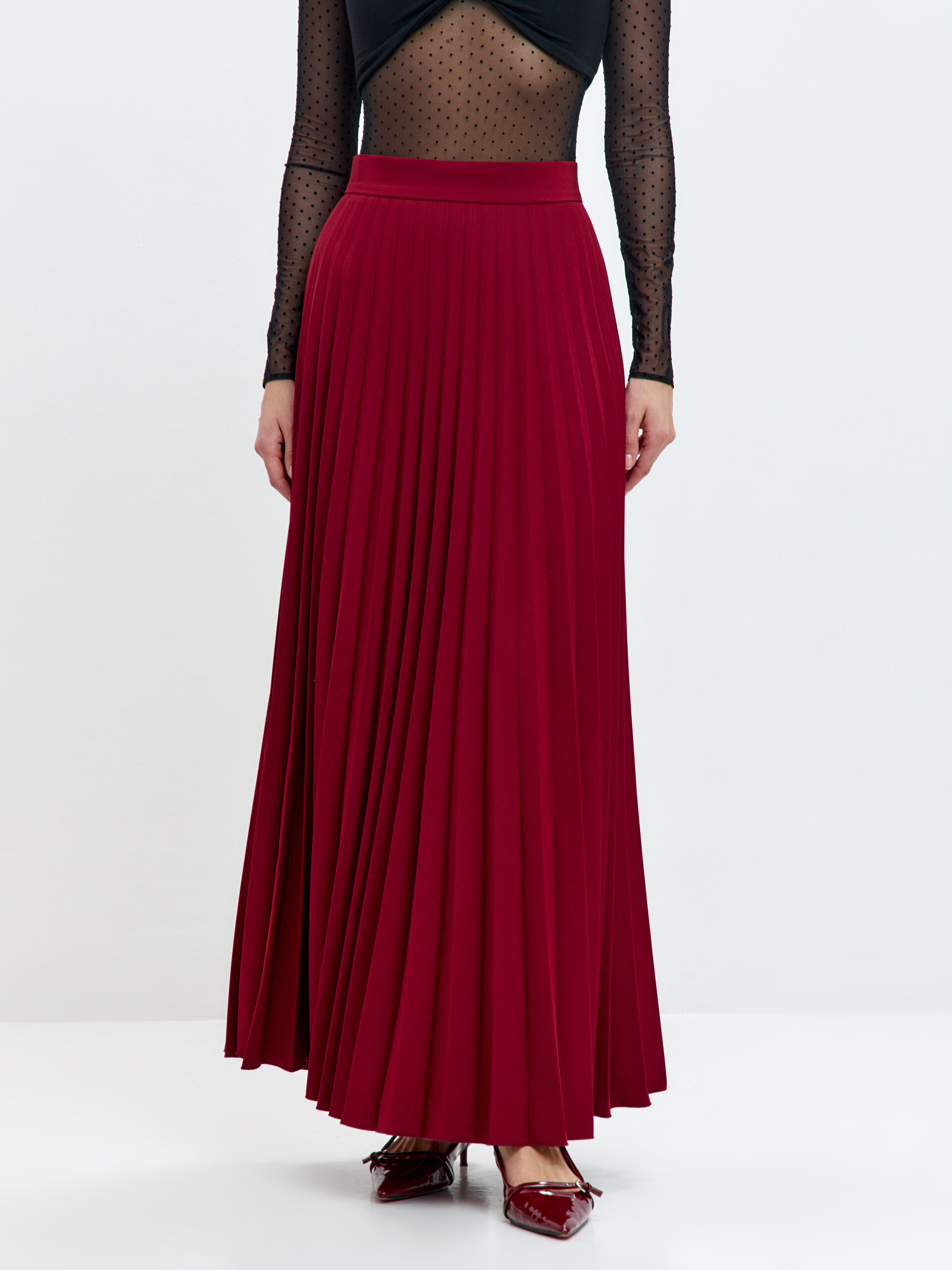 Юбка гофре макси