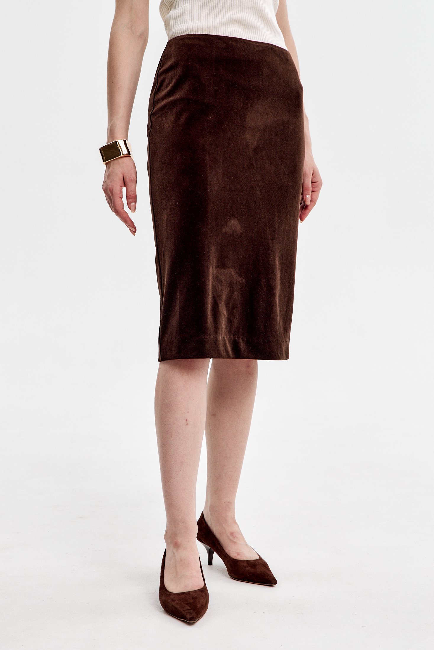  Юбка прямая Chocolate