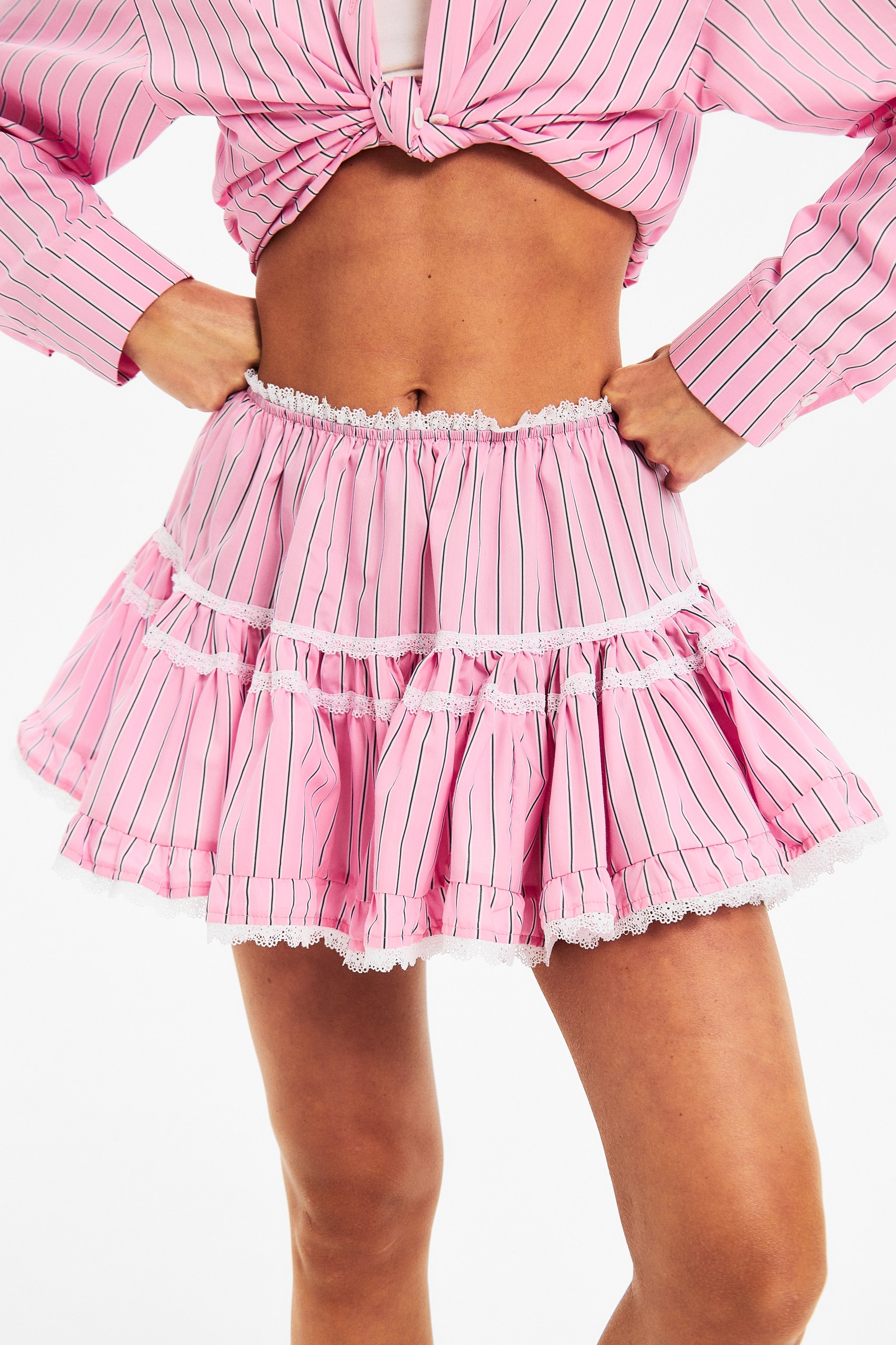 Юбка с кружевом Stripes