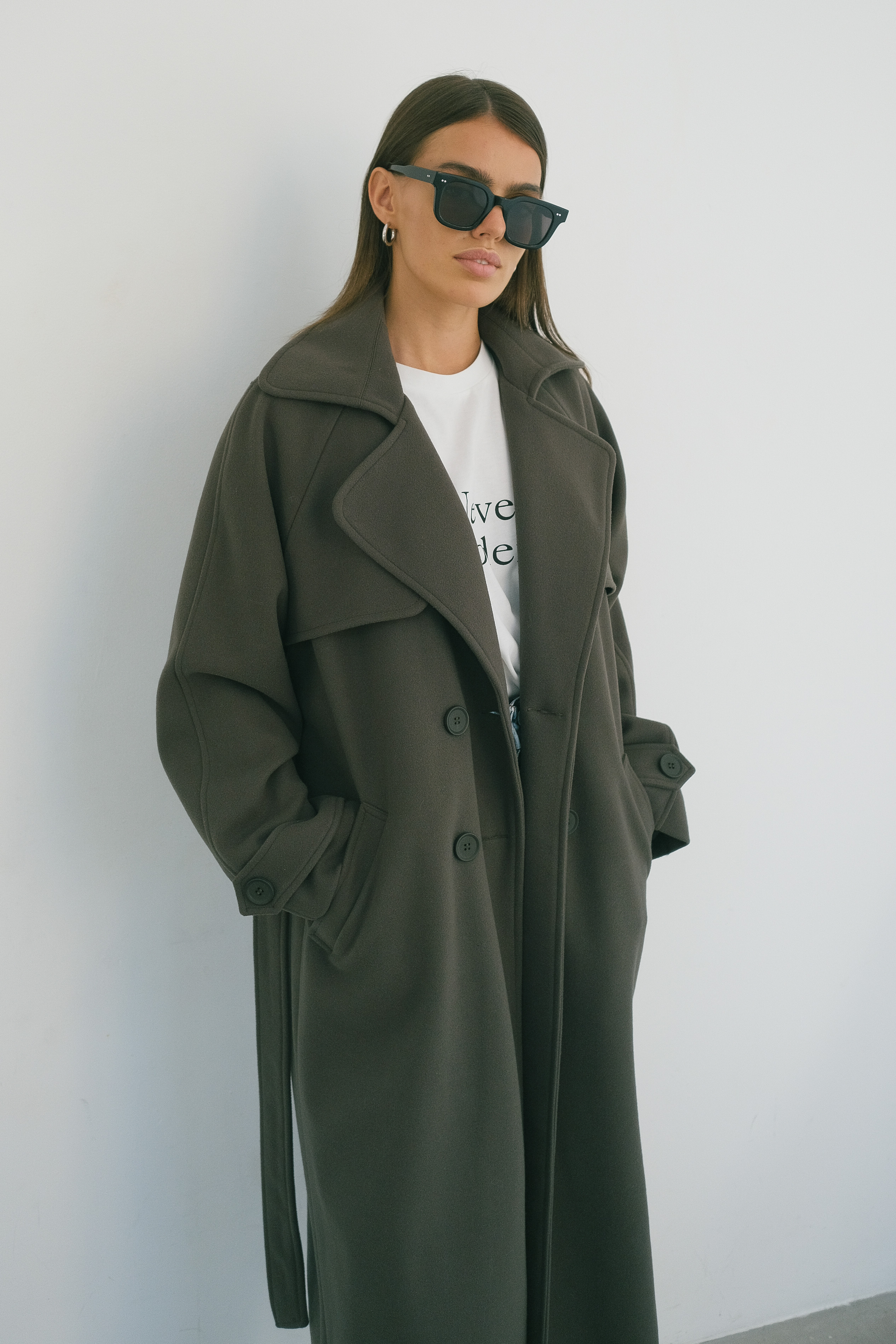 Пальто хаки