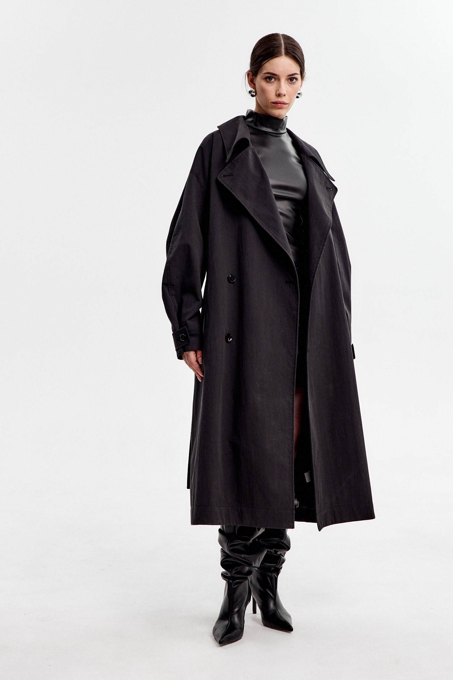 Плащ oversize длинный