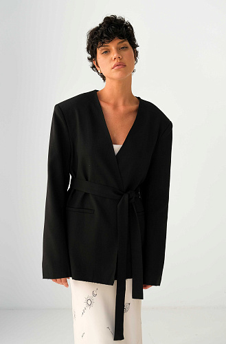 Жакет с необработанным краем