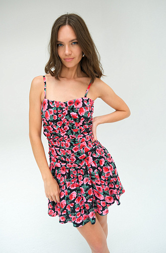 Платье мини на бретелях