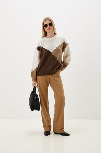  Джемпер с узором ромб