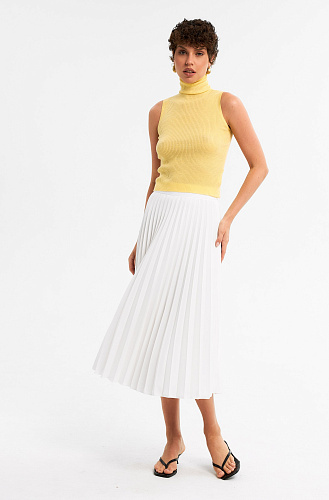 Юбка гофре молочная 