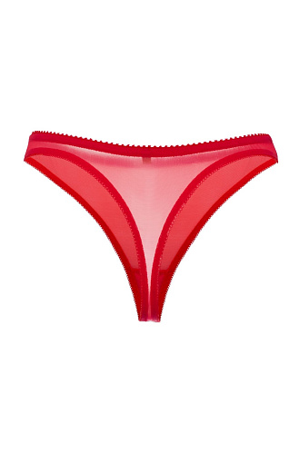 Стринги из сеточки красные