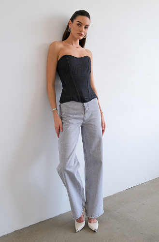 Корсет из денима