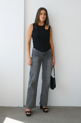 Майка с каплей черная