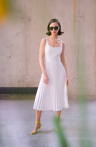 Платье миди гофре 