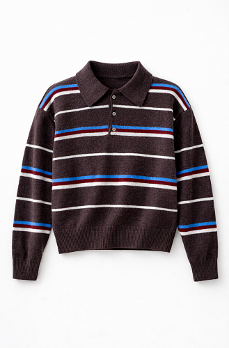 Поло трикотажное в полоску