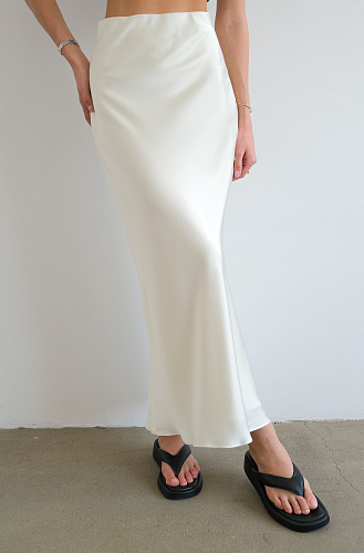 Юбка молочная макси