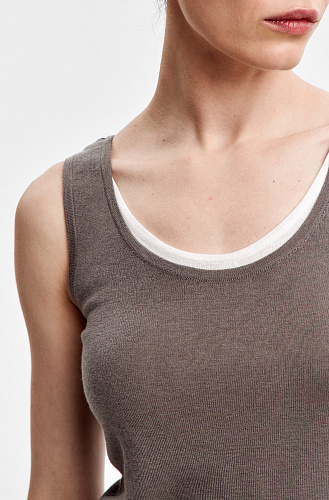  Топ трикотажный двойной