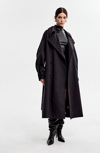 Плащ oversize длинный