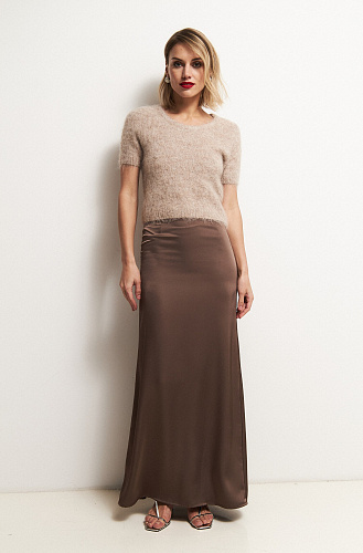 Юбка атласная макси