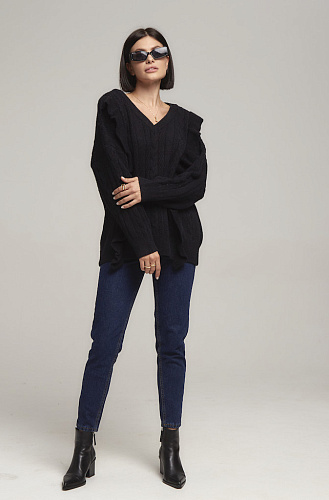 Свитер удлиненный с крылышками 