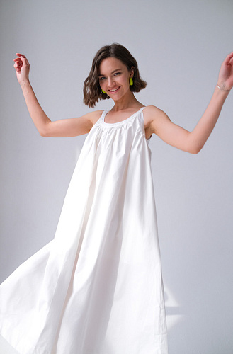 Сарафан из хлопка белый