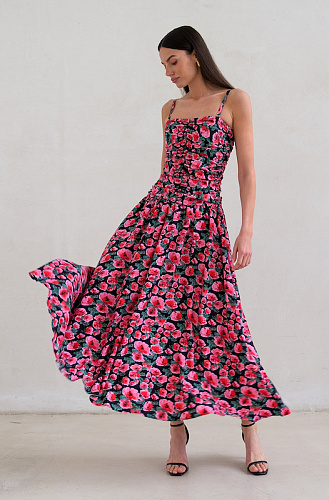 Платье макси на бретелях