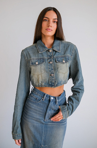 Жакет деним короткий