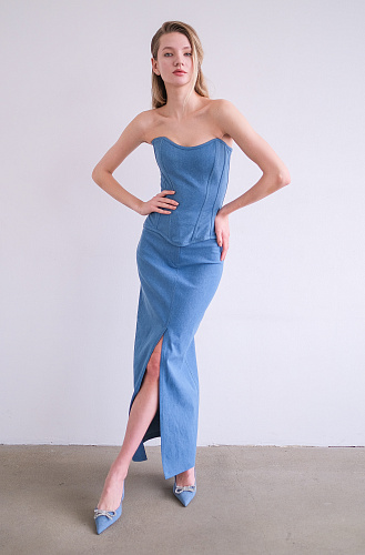 Корсет из денима 