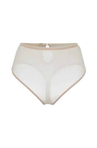 Трусы из сеточки высокие молочные