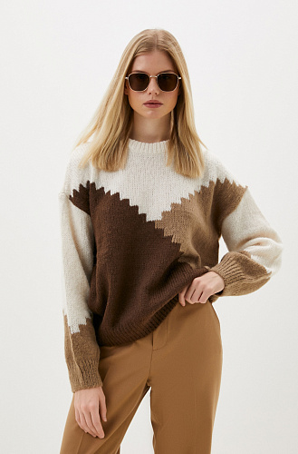  Джемпер с узором ромб