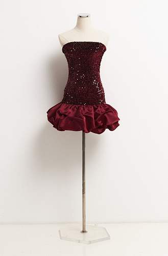 Платье бандо с пайетками 