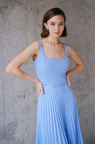 Топ голубой