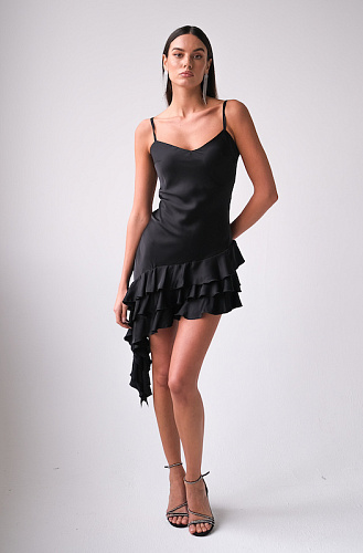 Платье с воланами мини